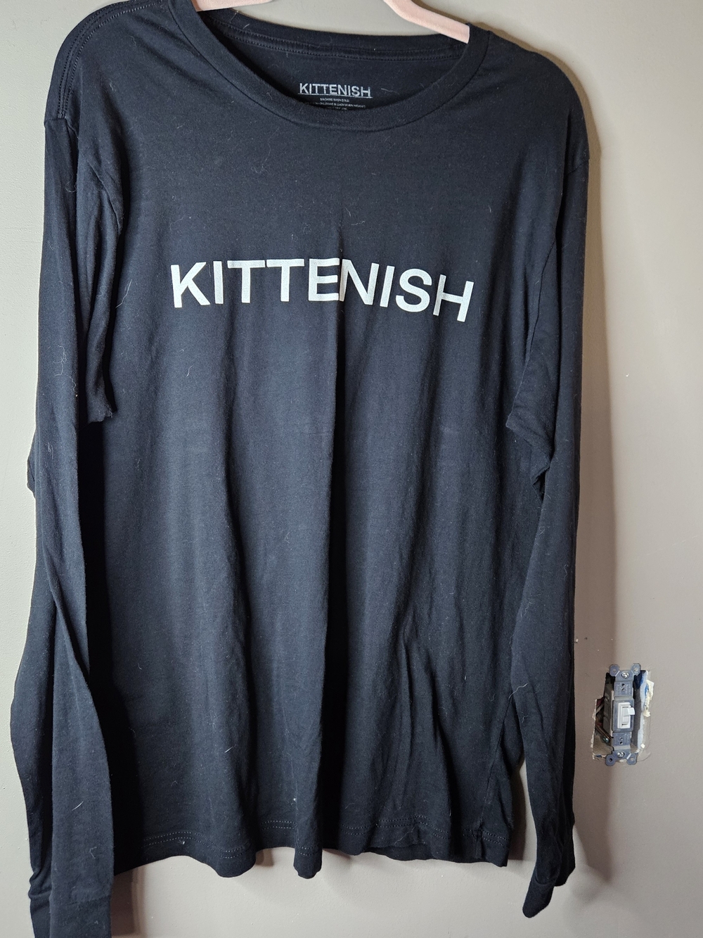 Kittenish Black Logo Crewneck Tee